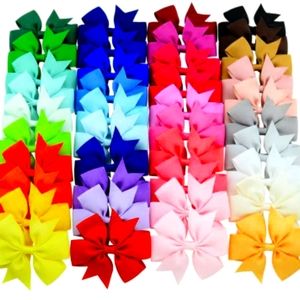 40 Random Hair, Baby Solid Color Bow Hair Clip Hair Accessories, Baby Hair Acces